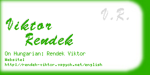 viktor rendek business card